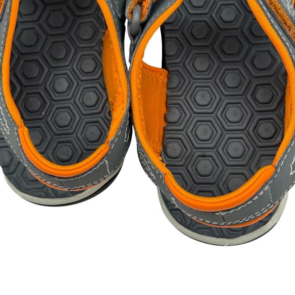 Timberland Youth Sandals Gray Orange A24Q1 Adjustable Straps Sz 6‎ (W 7.5-8) - Picture 10 of 11